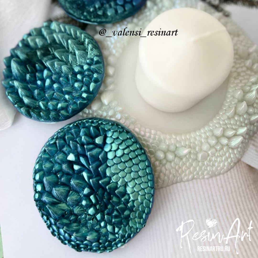 No. 796 Coaster with Dragon Scales Silicone Mold - image 14