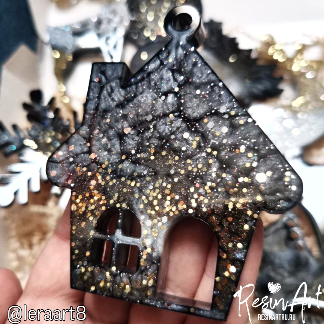 No. 438 Christmas Ornament House No. 2 Silicone Mold - image 14