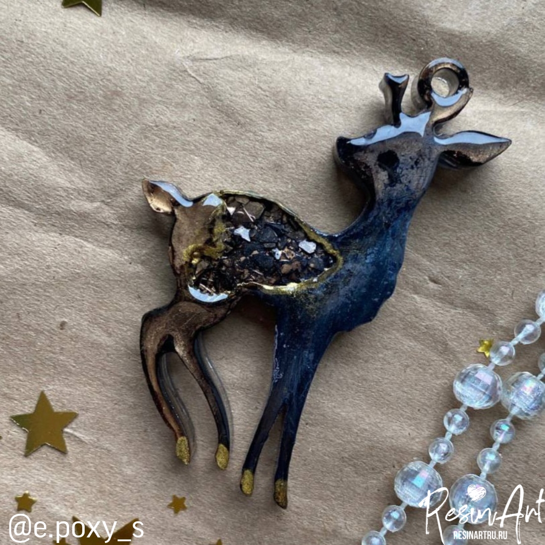 No. 591 Christmas Ornament Fawn Silicone Mold - image 4