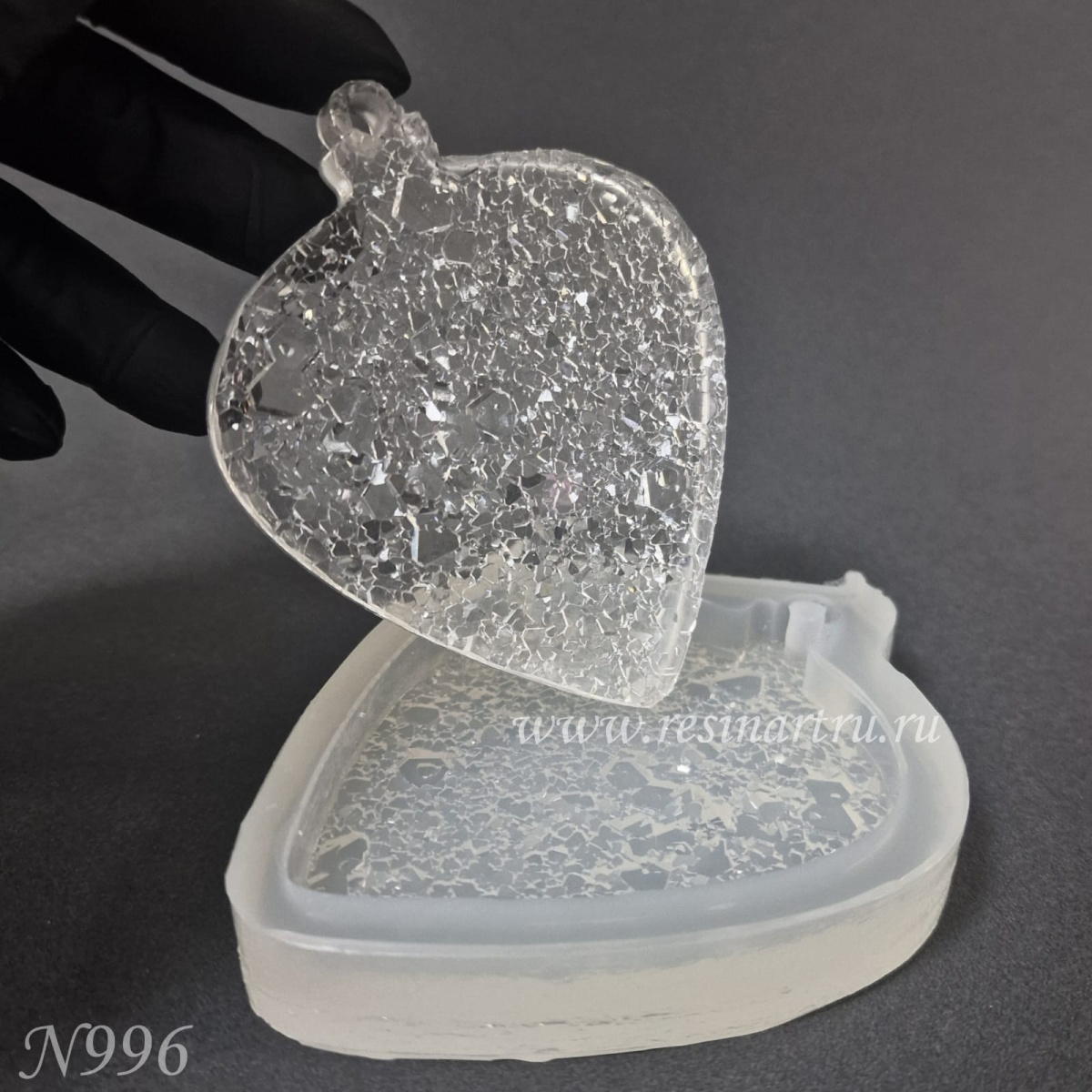 No. 996-S Christmas Ornament Crystal Silicone Mold - image 2
