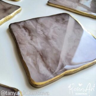 No. 211 Coaster Marble Stone (5 mm) Silicone Mold - image 1