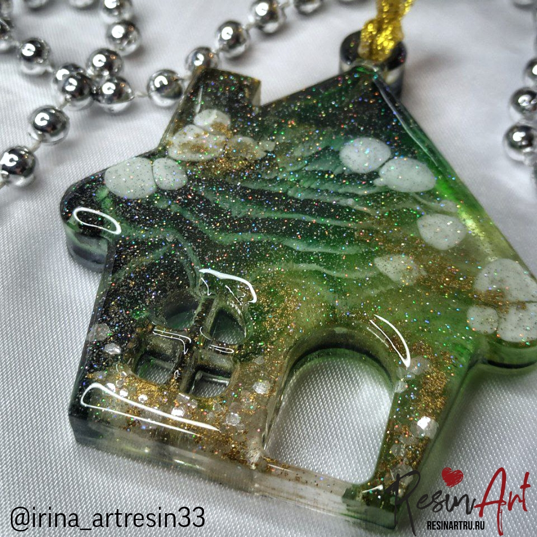 No. 438 Christmas Ornament House No. 2 Silicone Mold - image 16