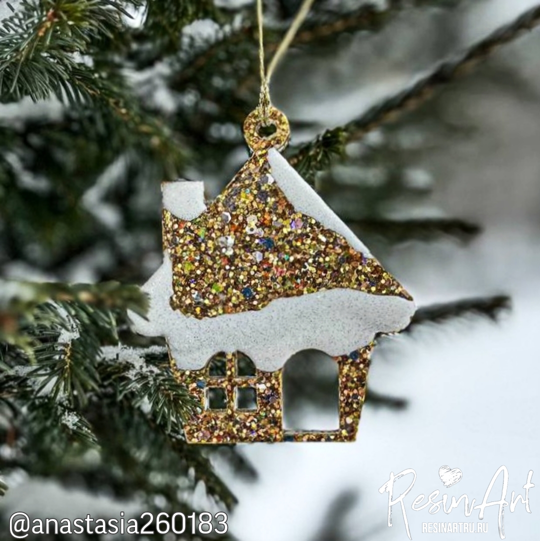 No. 438 Christmas Ornament House No. 2 Silicone Mold - image 12
