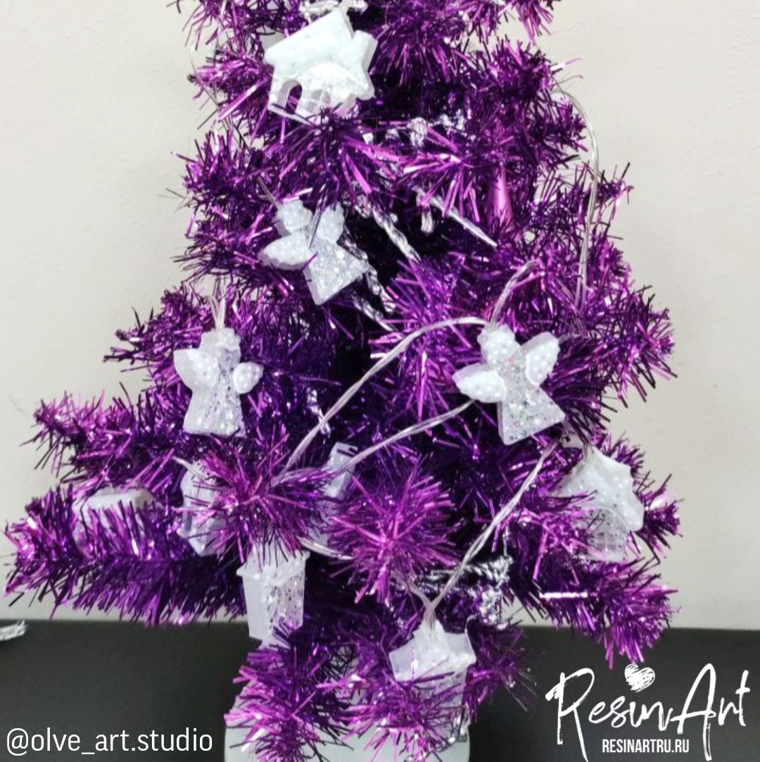 No. 632 Christmas Ornament Garland Lanterns Silicone Mold - image 9