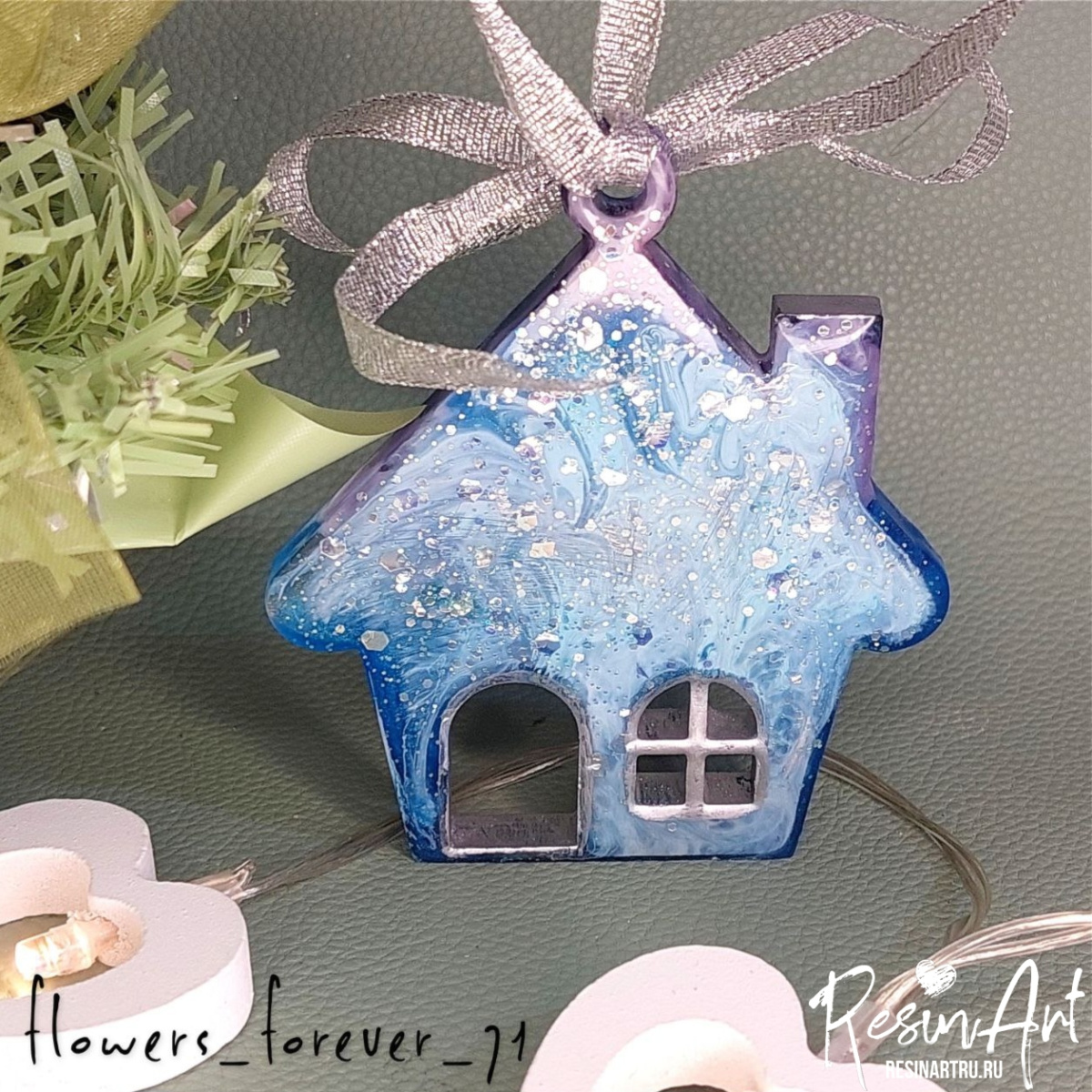 No. 438 Christmas Ornament House No. 2 Silicone Mold - image 10