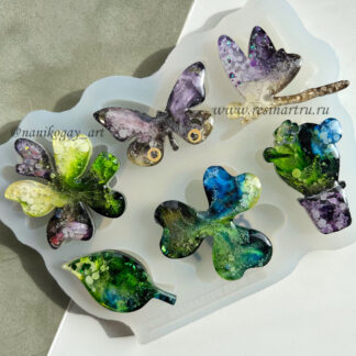No. 897 Brooch Set Silicone Mold - image 1