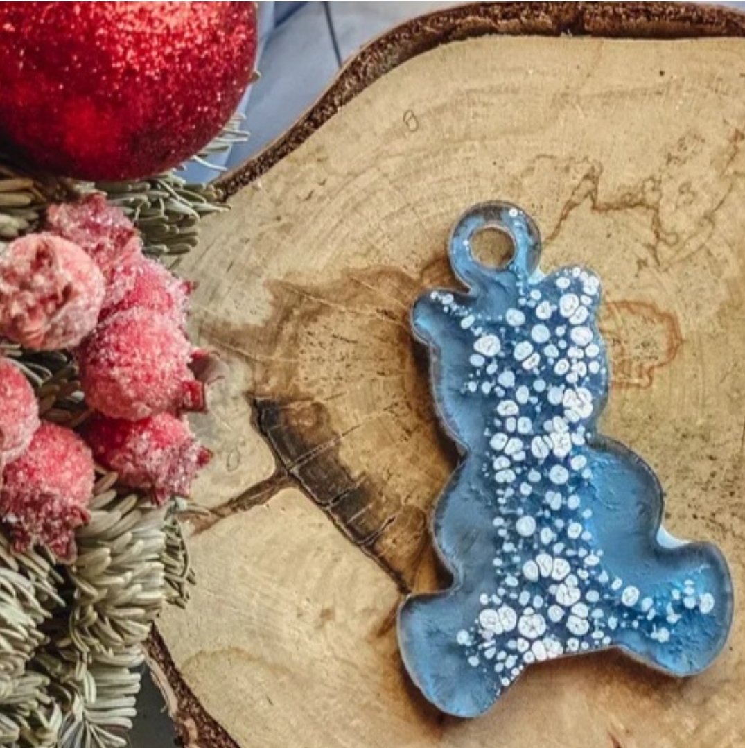 No. 425-S Christmas Ornament Bear Cub Silicone Mold - image 3