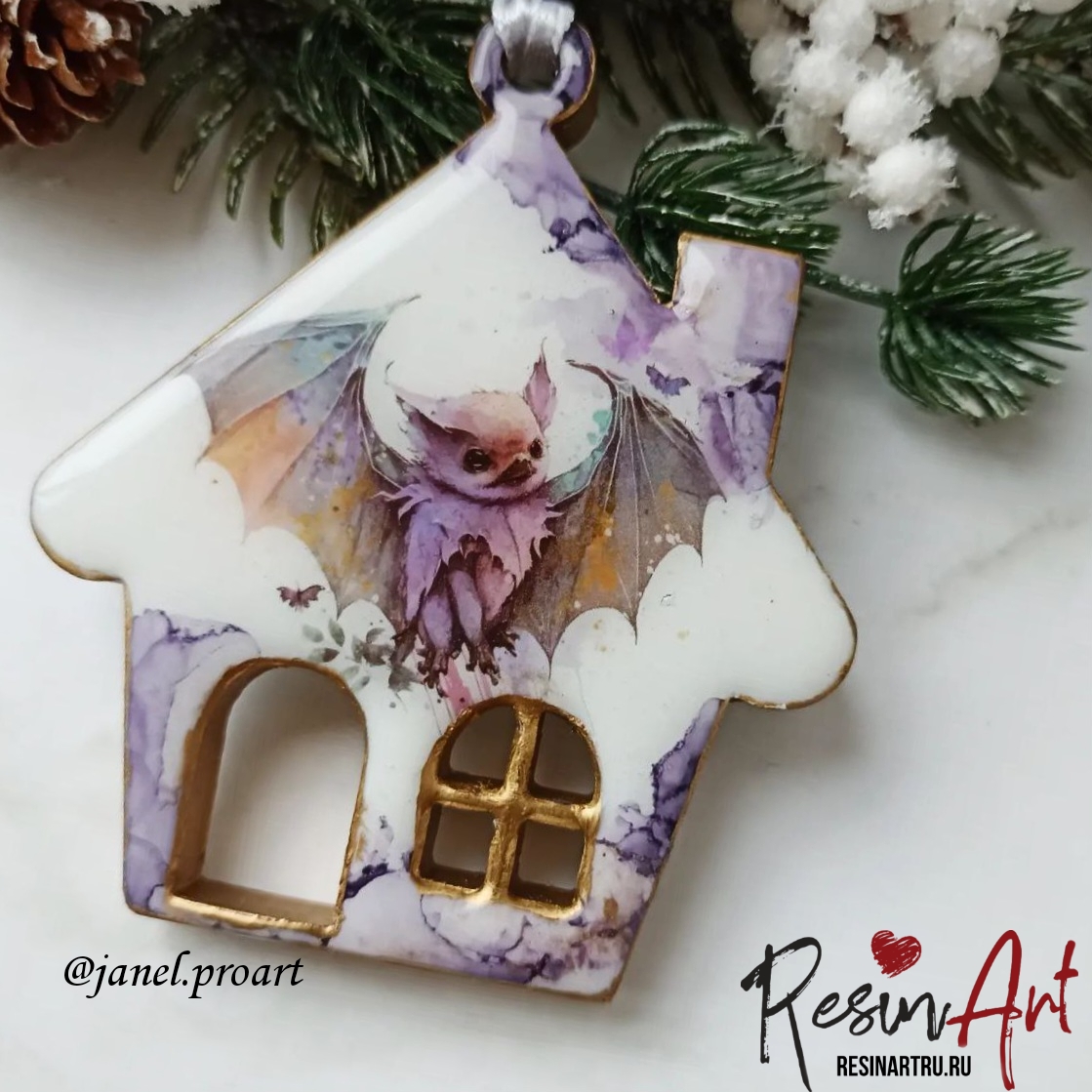No. 438 Christmas Ornament House No. 2 Silicone Mold - image 29