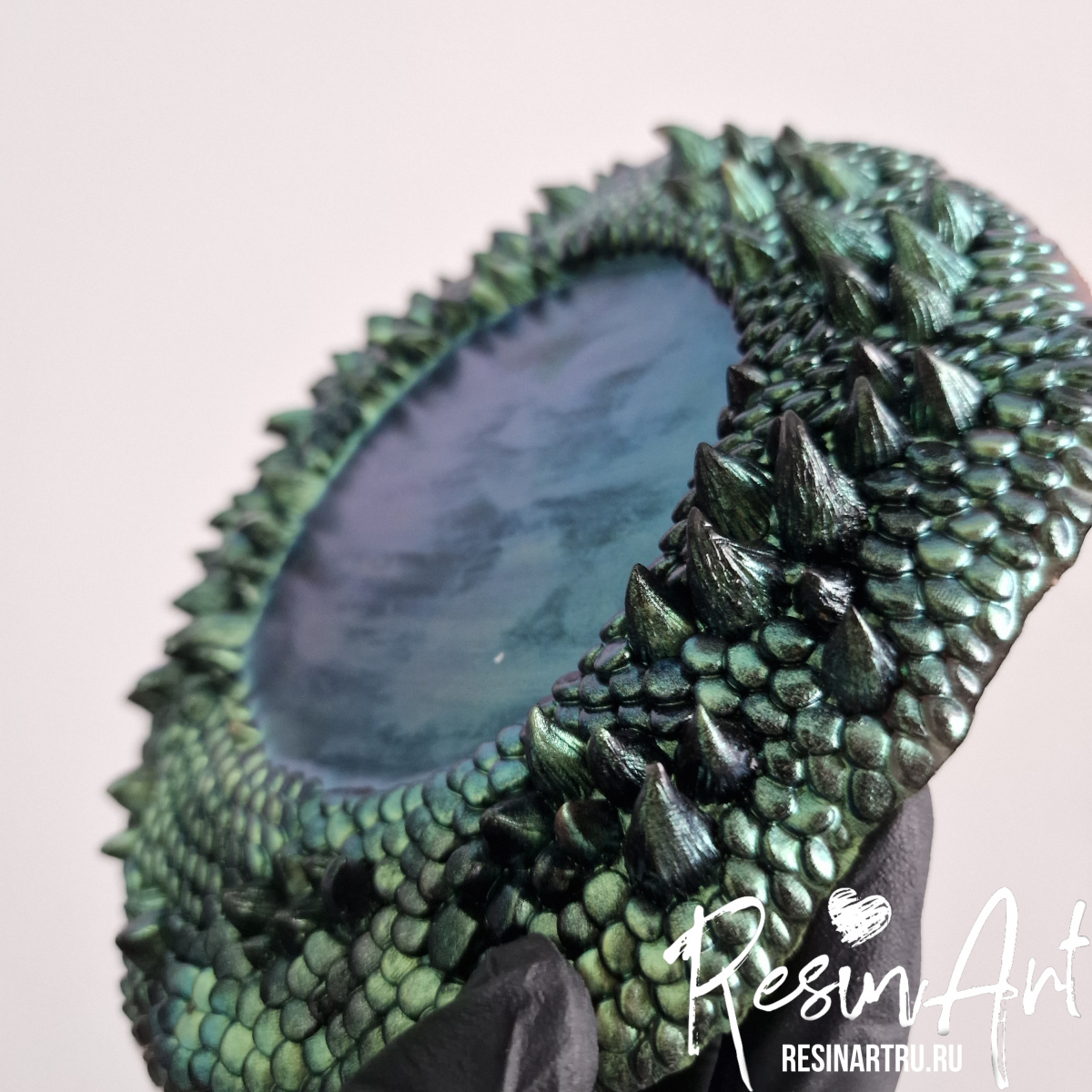 No. 796 Coaster with Dragon Scales Silicone Mold - image 9