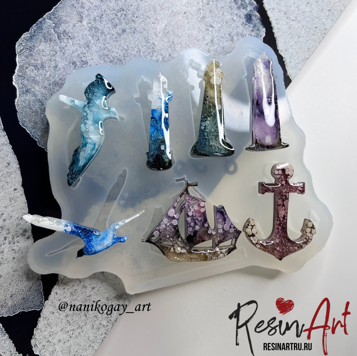 No. 892 Brooch Set Silicone Mold - image 3
