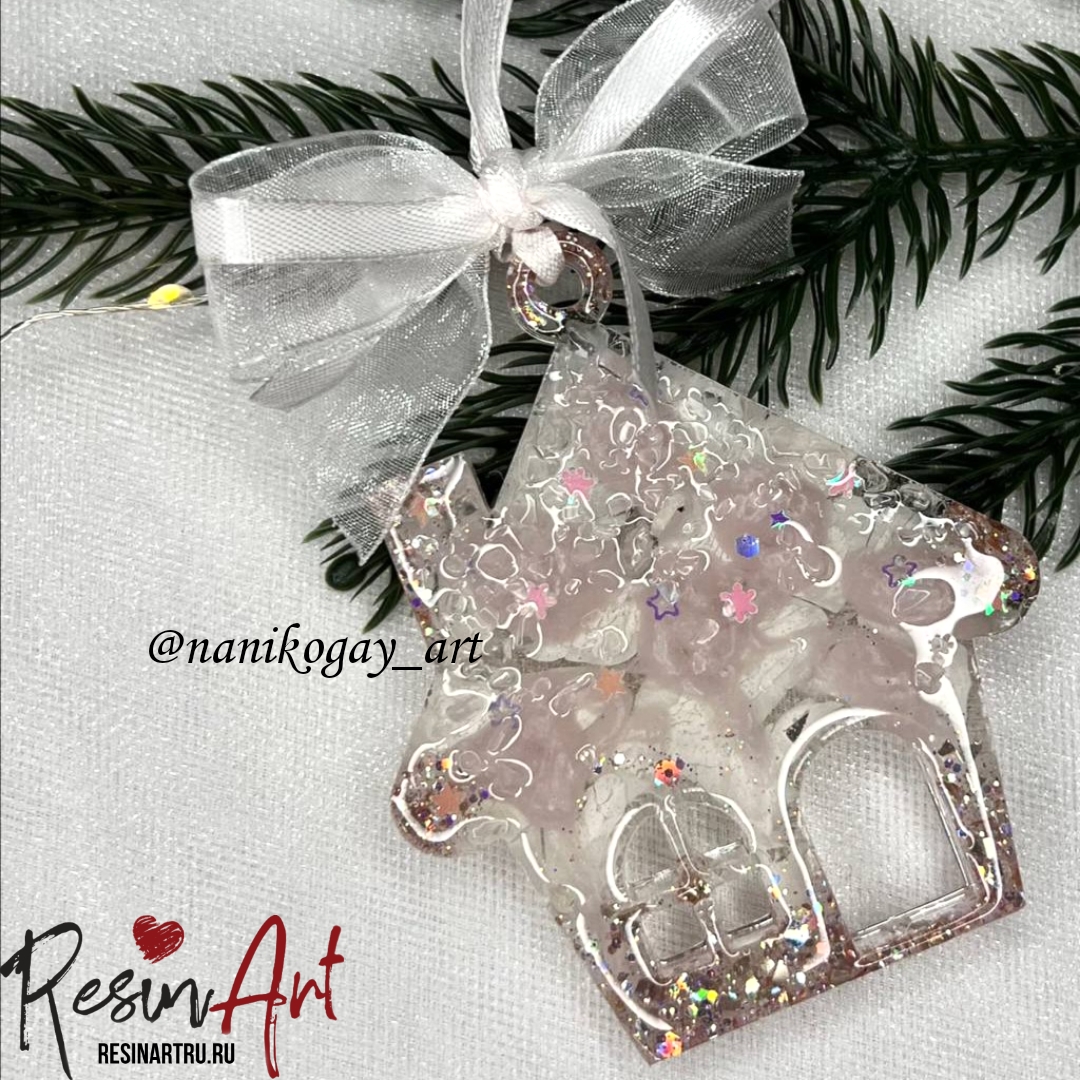 No. 438 Christmas Ornament House No. 2 Silicone Mold - image 26