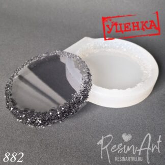 No. 882 Coaster with Crystal Edge Silicone Mold - image 1