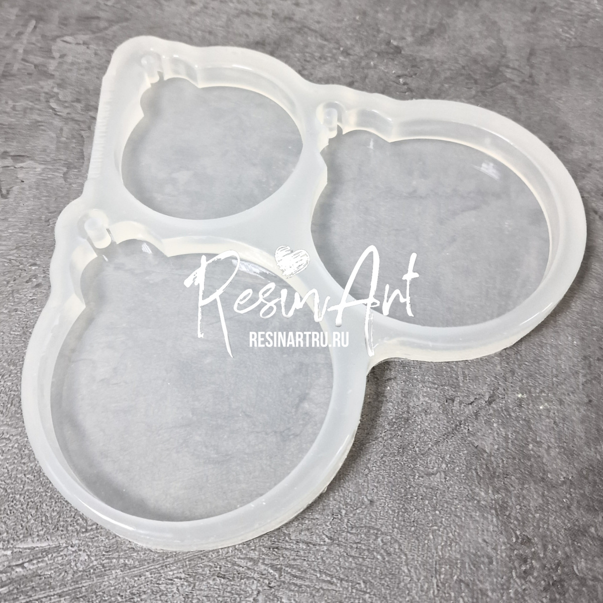 No. 852 Christmas Ornament Bauble 10 mm (Set, 3 pcs) Silicone Mold - image 4
