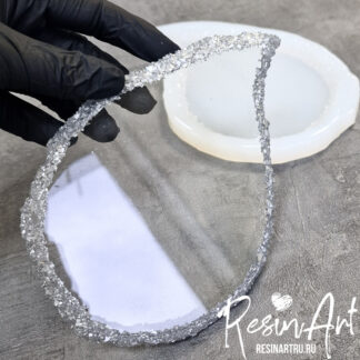 No. 760-S Coaster Teardrop with Crystal Edge Silicone Mold - image 1