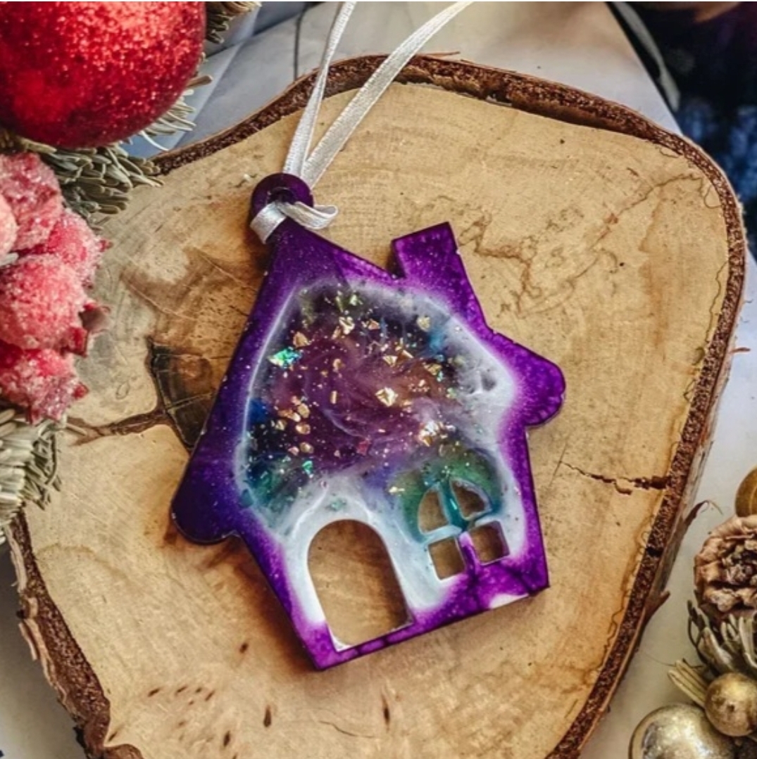 No. 438 Christmas Ornament House No. 2 Silicone Mold - image 3