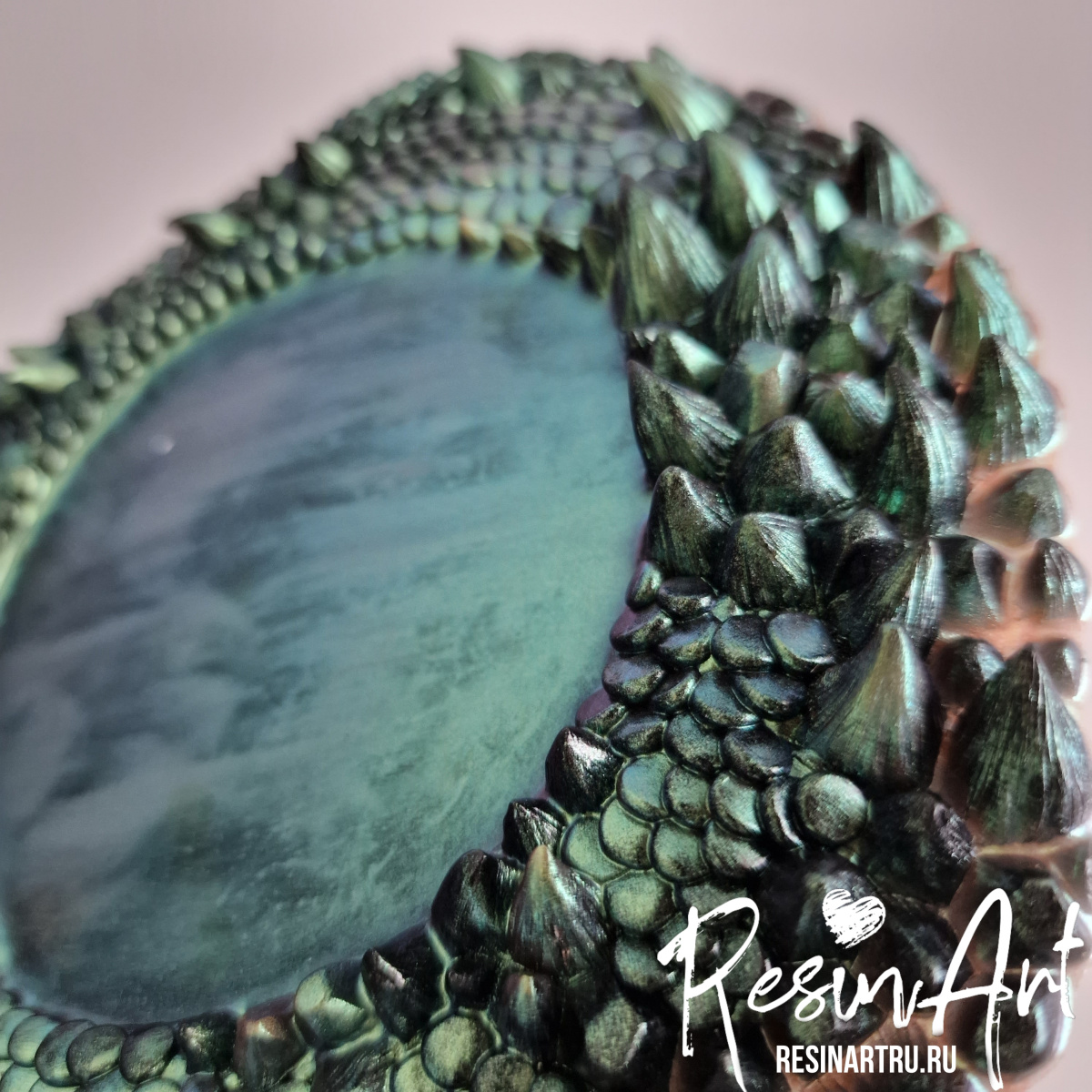 No. 796 Coaster with Dragon Scales Silicone Mold - image 8