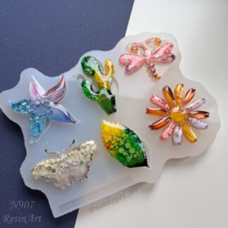 No. 907 Brooch Set Silicone Mold - image 1