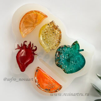 No. 895-S Brooch Set Silicone Mold - image 1