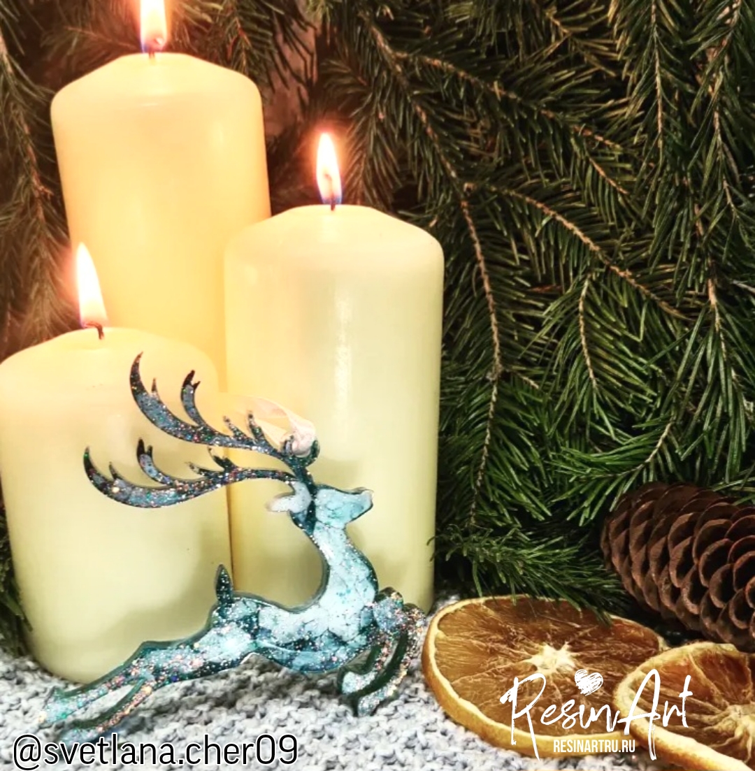 No. 576 Christmas Ornament Reindeer Silicone Mold - image 24