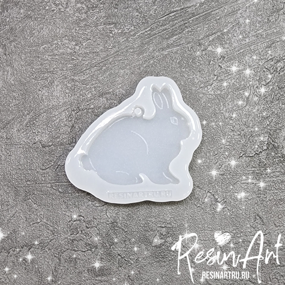 No. 585-S Christmas Ornament Bunny Silicone Mold - image 2