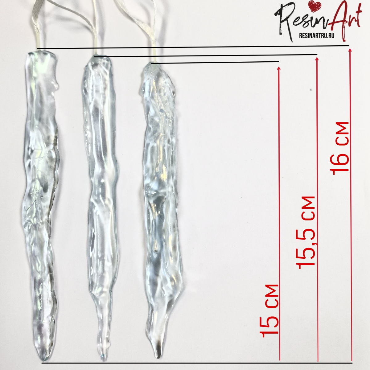 No. 799 Set with Icicles (Christmas Ornaments) Silicone Mold - image 2