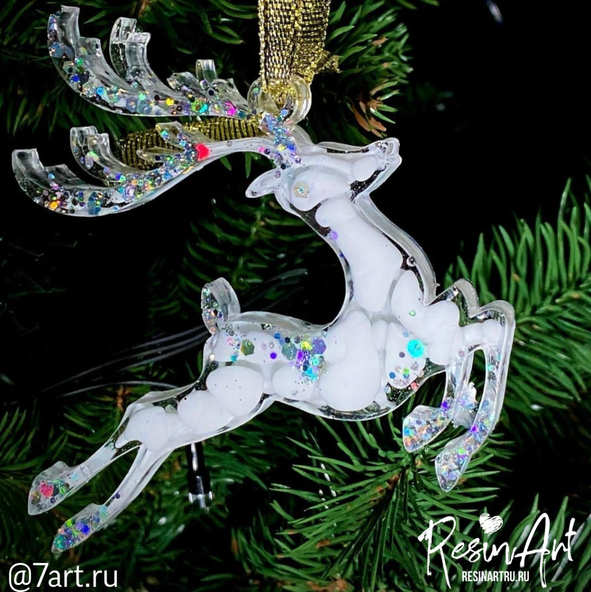 No. 576 Christmas Ornament Reindeer Silicone Mold - image 25