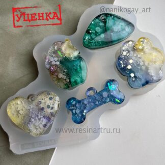 No. 942 Pet Tag Set Silicone Mold - image 1