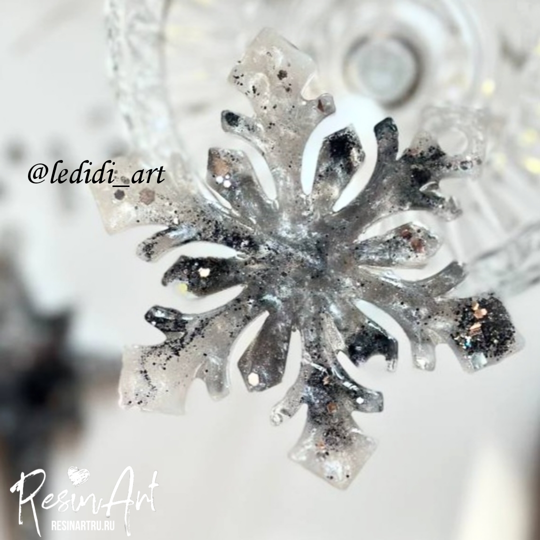 No. 400 Christmas Ornament Snowflake No. 1 (10 mm) Silicone Mold - image 13