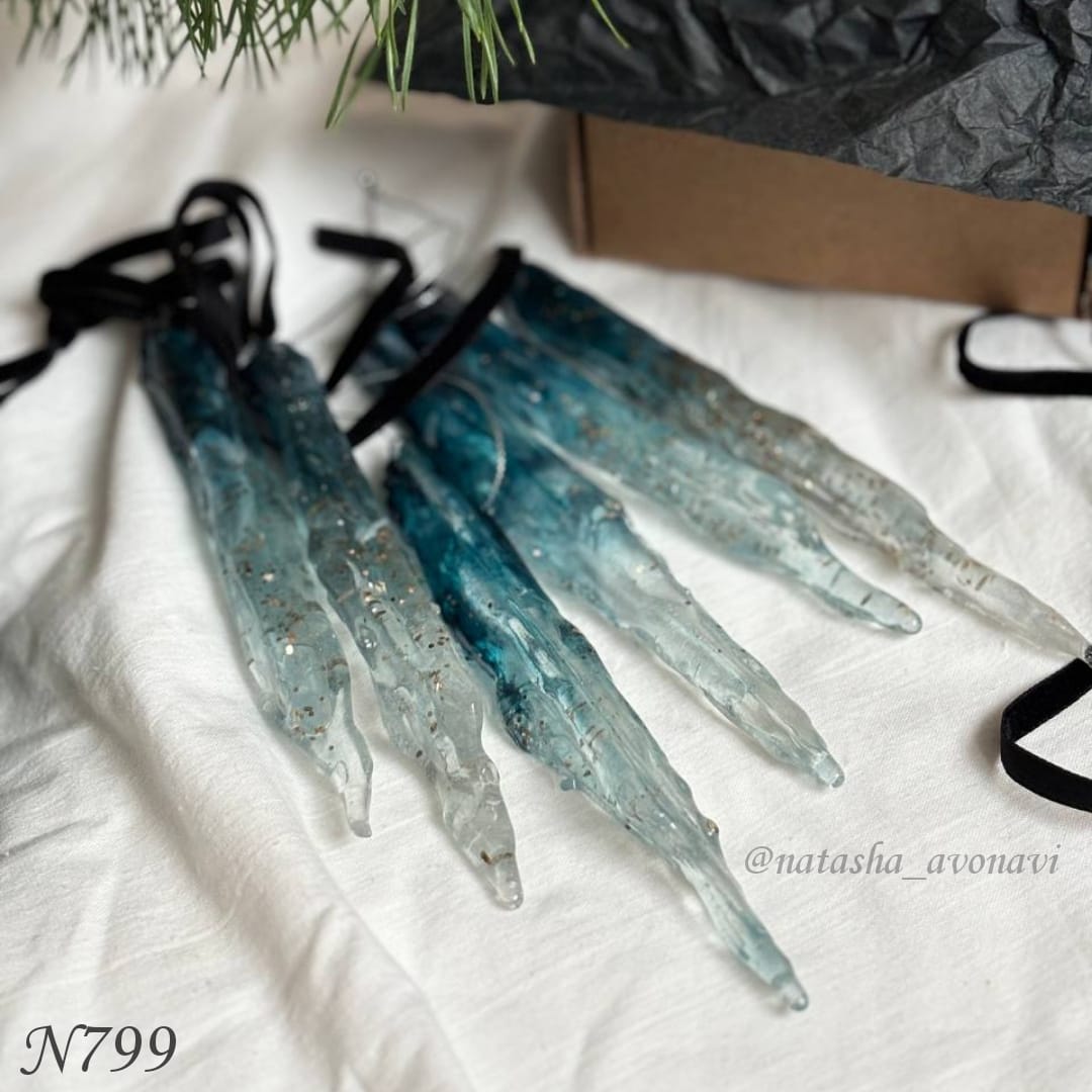 No. 799 Set with Icicles (Christmas Ornaments) Silicone Mold - image 13