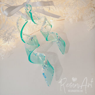 No. 413 Christmas Ornament Streamer No. 1 Silicone Mold - image 1