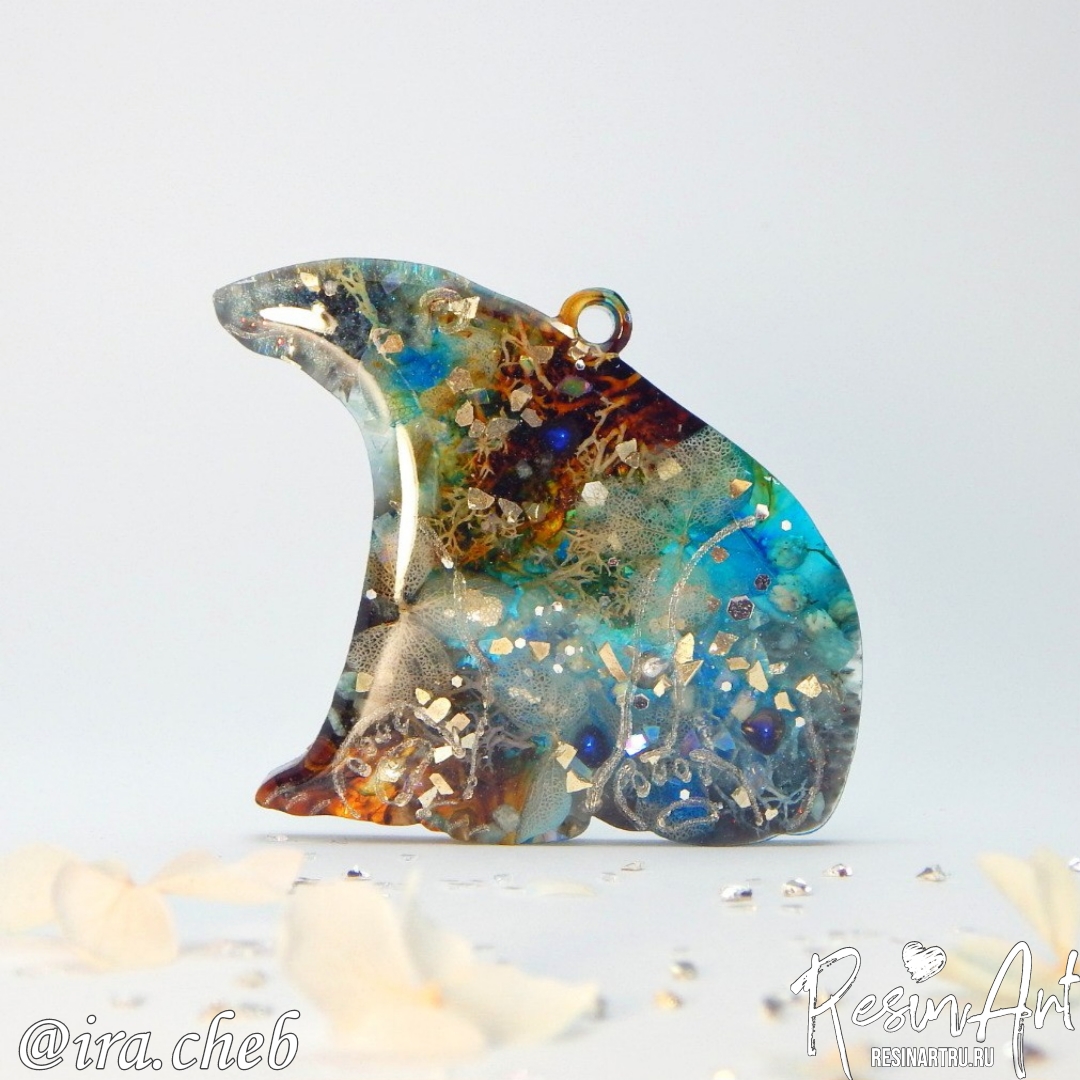 No. 584-S Christmas Ornament Polar Bear Silicone Mold - image 3