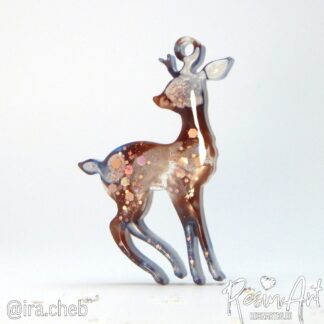 No. 591 Christmas Ornament Fawn Silicone Mold - image 1