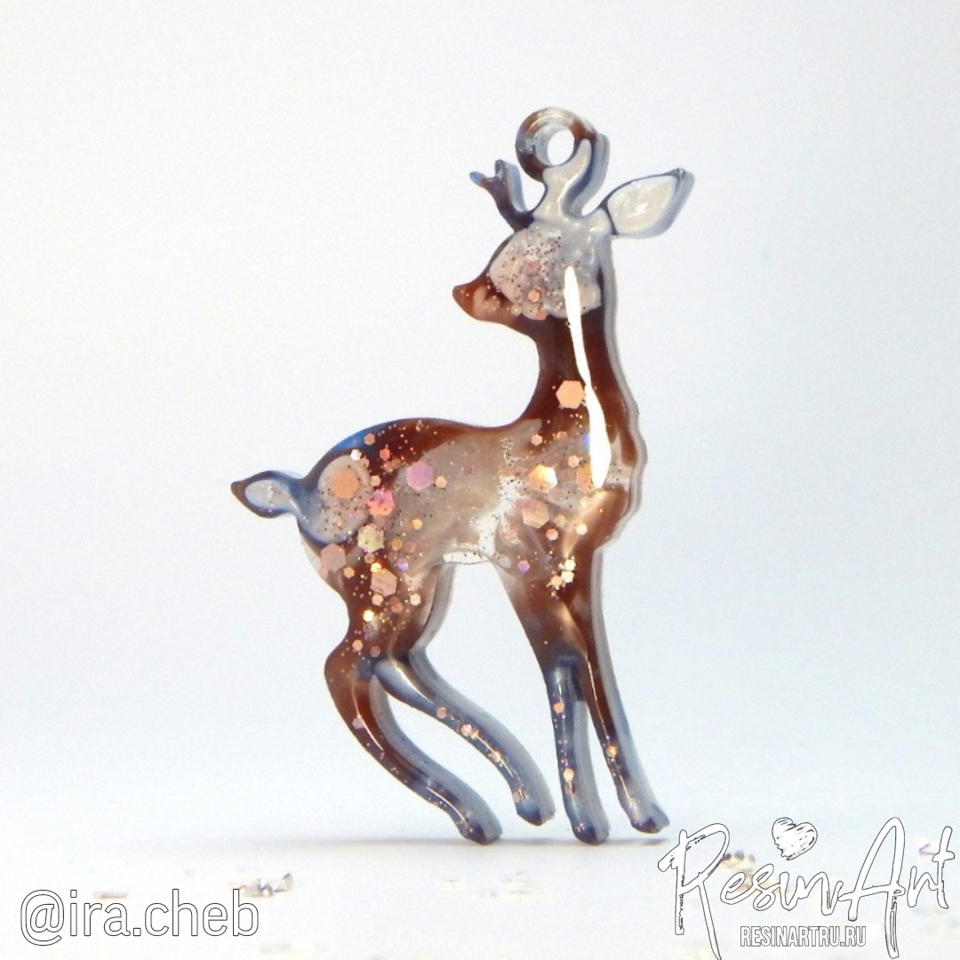 No. 591 Christmas Ornament Fawn Silicone Mold - image 1