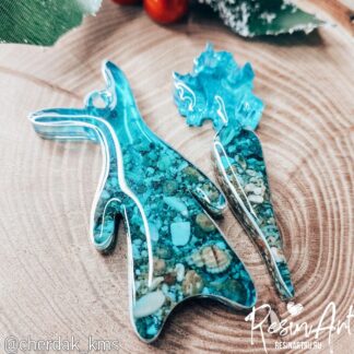 No. 588-S Christmas Ornament Bunny with a Carrot Silicone Mold - image 1