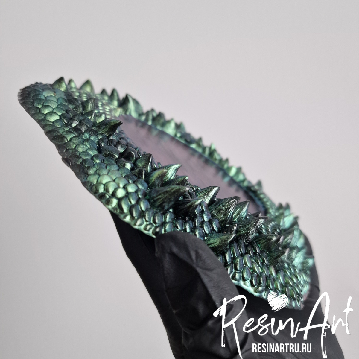No. 796 Coaster with Dragon Scales Silicone Mold - image 2