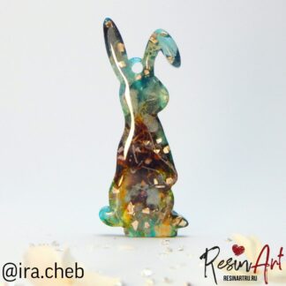 No. 587-S Christmas Ornament Bunny with a Carrot Silicone Mold - image 1