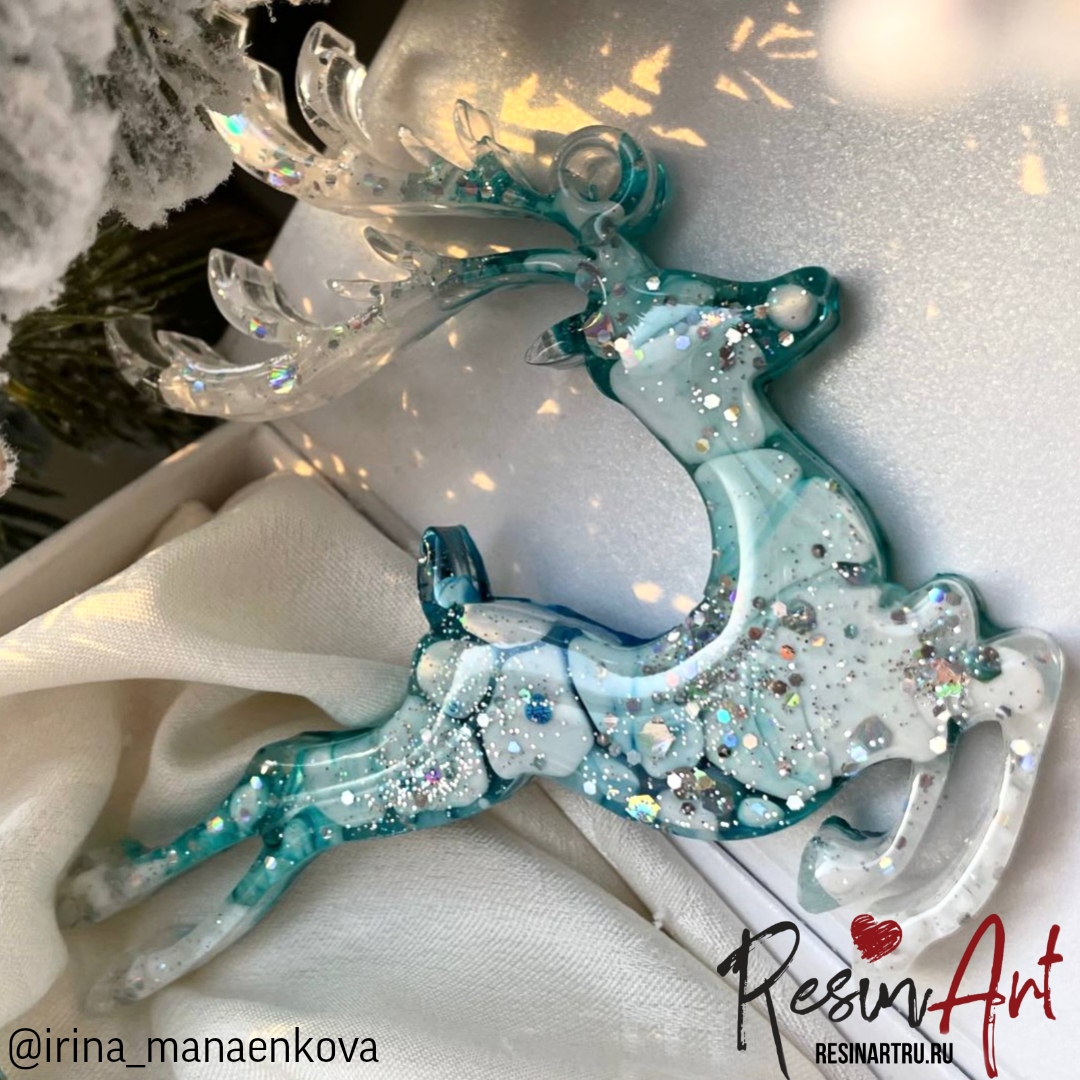 No. 576 Christmas Ornament Reindeer Silicone Mold - image 26