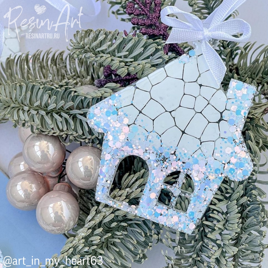 No. 438 Christmas Ornament House No. 2 Silicone Mold - image 20