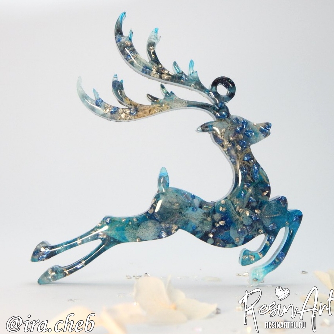 No. 576 Christmas Ornament Reindeer Silicone Mold - image 5
