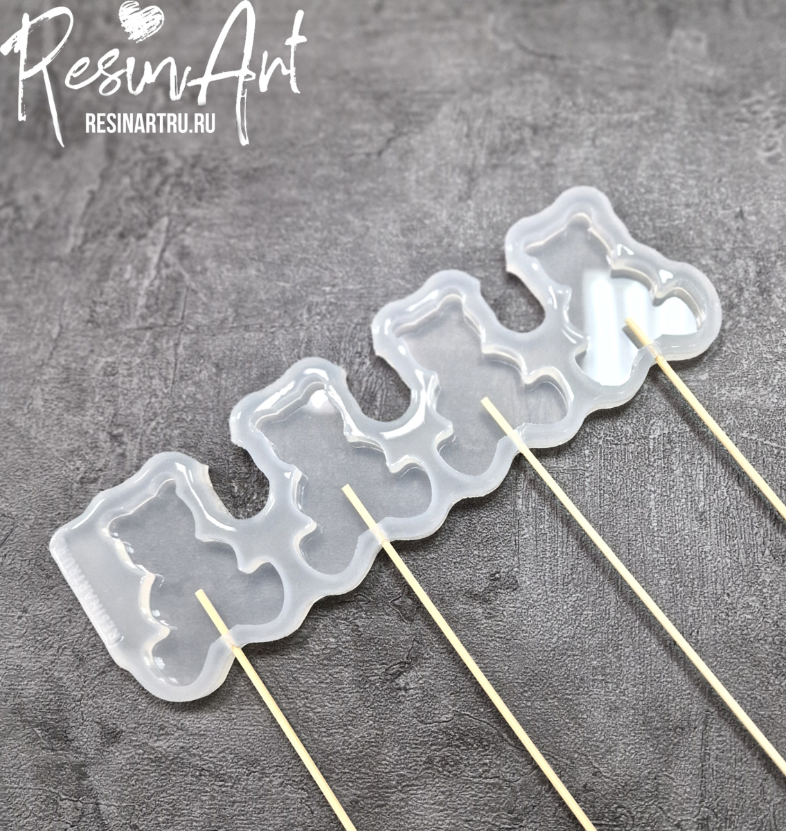 No. 678 Candy - Bear Cubs (Set) Silicone Mold - image 1
