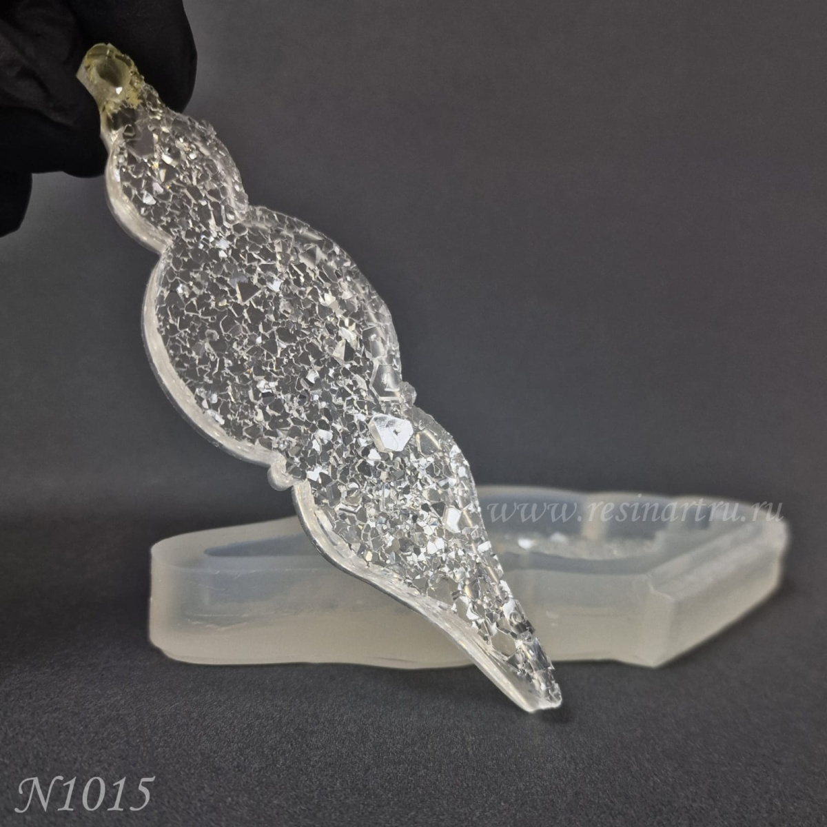 No. 1015-S Christmas Ornament Crystal Silicone Mold - image 2