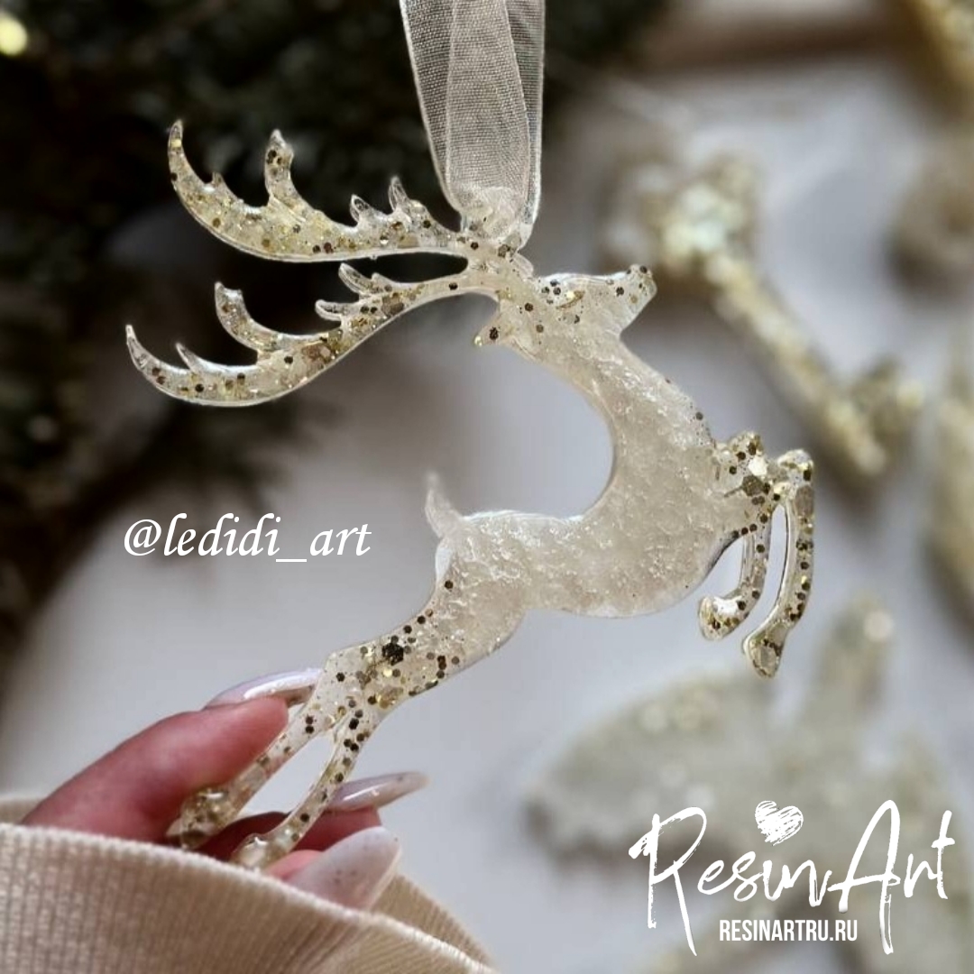 No. 576 Christmas Ornament Reindeer Silicone Mold - image 30