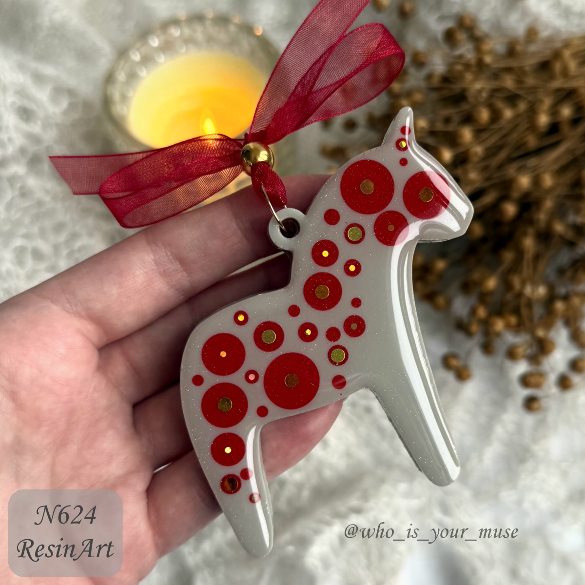 No. 624 Christmas Ornament Horse Silicone Mold - image 7