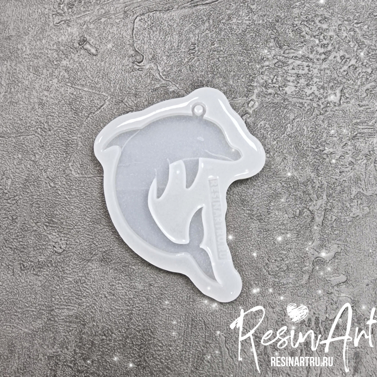No. 597 Christmas Ornament Dolphin Silicone Mold - image 2