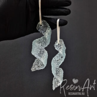 No. 870 Christmas Ornament Crystal Streamer (Set) Silicone Mold - image 1