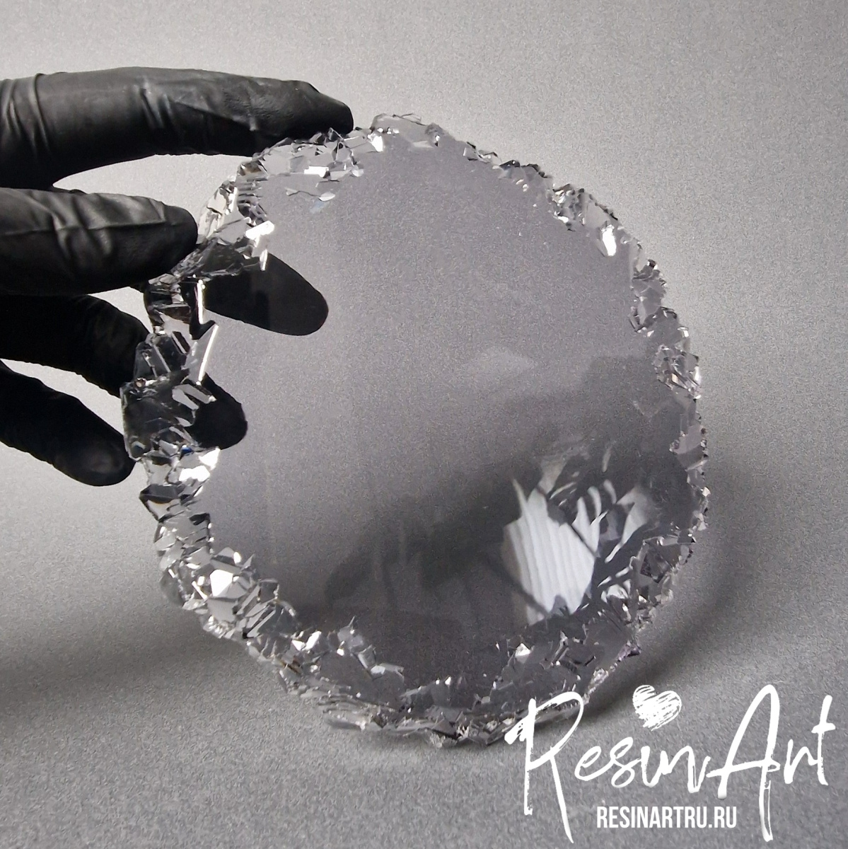 No. 878 Coaster with Crystal Edge Silicone Mold - image 2
