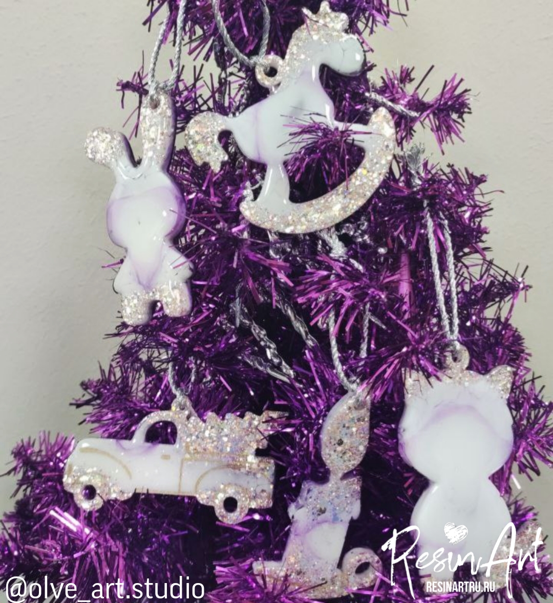 No. 641-S Christmas Ornament Bunny Silicone Mold - image 7