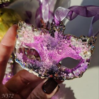 No. 572 Christmas Ornament Carnival Mask Silicone Mold - image 1