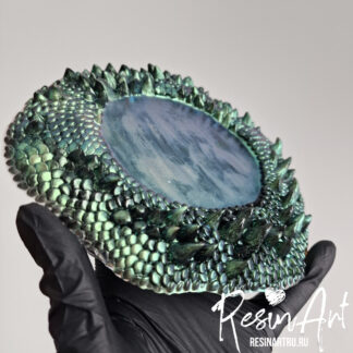 No. 796 Coaster with Dragon Scales Silicone Mold - image 1