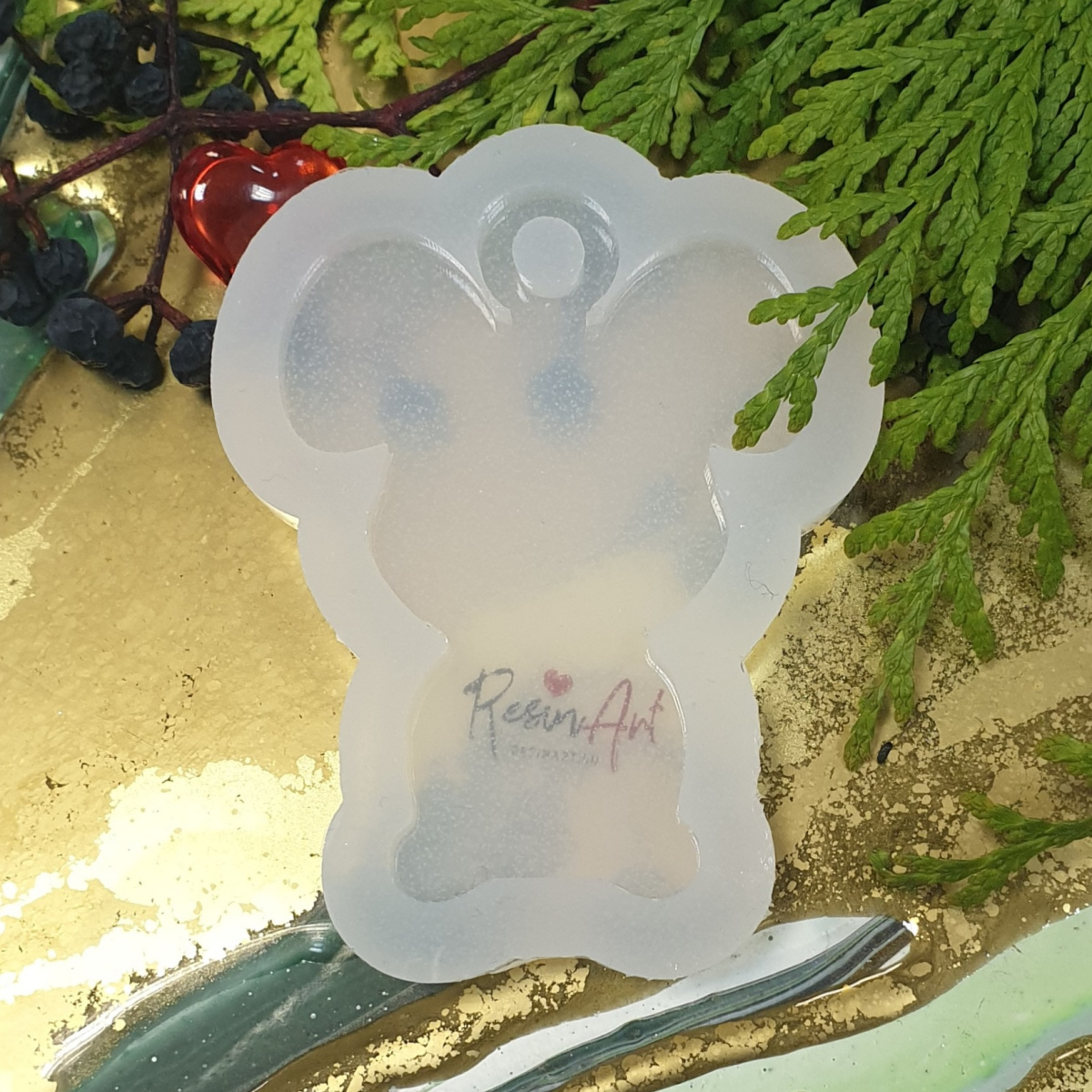 No. 426-S Christmas Ornament Mouse Silicone Mold - image 2